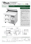 True, TPP Series, Twin Draw Pizza Fridge - TPP-AT-44D-2-HC - Image 6