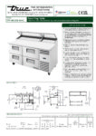 True, TPP Series, 2 Section Pizza Fridge - TPP-AT-67D-4-HC - Image 6