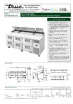 True, TPP Series, 3 Section Pizza Fridge - TPP-AT-93D-6-HC - Image 6
