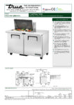 True, TSSU Series, Double Door Preparation Fridge (Extended Work Top) - TSSU-48-12M-B-HC - Image 6