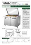True, TSSU Series, Double Door, Glass Lid Preparation Fridge (Extended Work Top) - TSSU-48-18M-B-FGLID-HC - Image 6