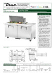 True, TSSU Series, Double Door Preparation Fridge (Extended Work Top) - TSSU-60-15M-B-HC - Image 6