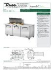 True, TSSU Series, 3 Door Preparation Fridge (Extended Work Top) - TSSU-72-18M-B-HC - Image 6