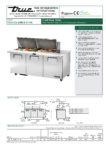 True, TSSU Series, 3 Door Preparation Fridge (Extended Work Top) - TSSU-72-24M-B-ST-HC - Image 6