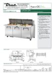 True, TSSU Series, 3 Door Preparation Fridge (Extended Work Top) - TSSU-72-30M-B-ST-HC - Image 6